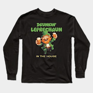 Drunk Leprechaun St Paddys Day Long Sleeve T-Shirt